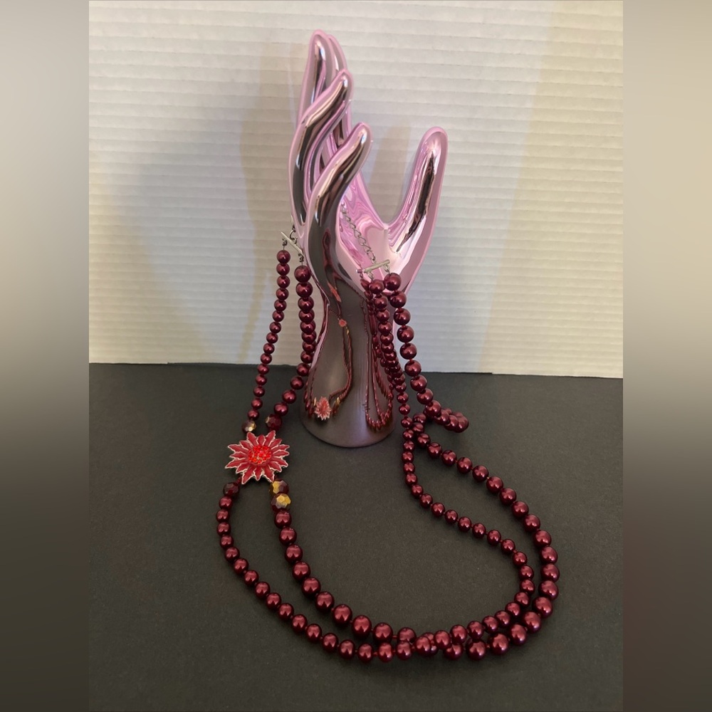 Red beaded necklace